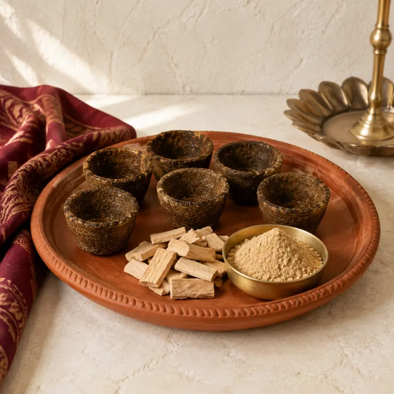 Cow Dung Chandan Cups