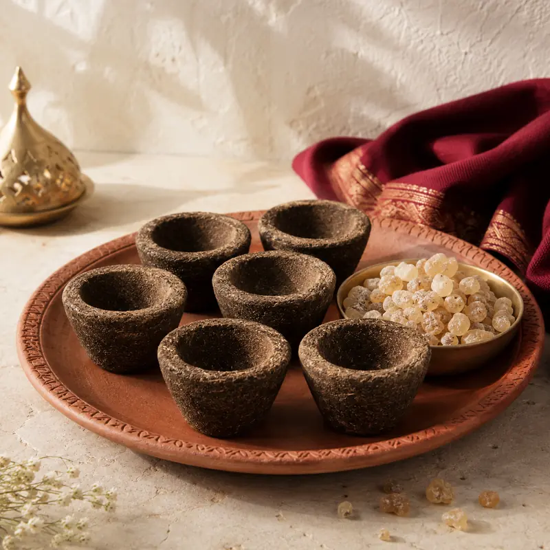 Cow Dung Loban Cups